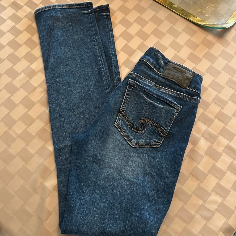 Silver Suki Mid Straight Jean 27/32L